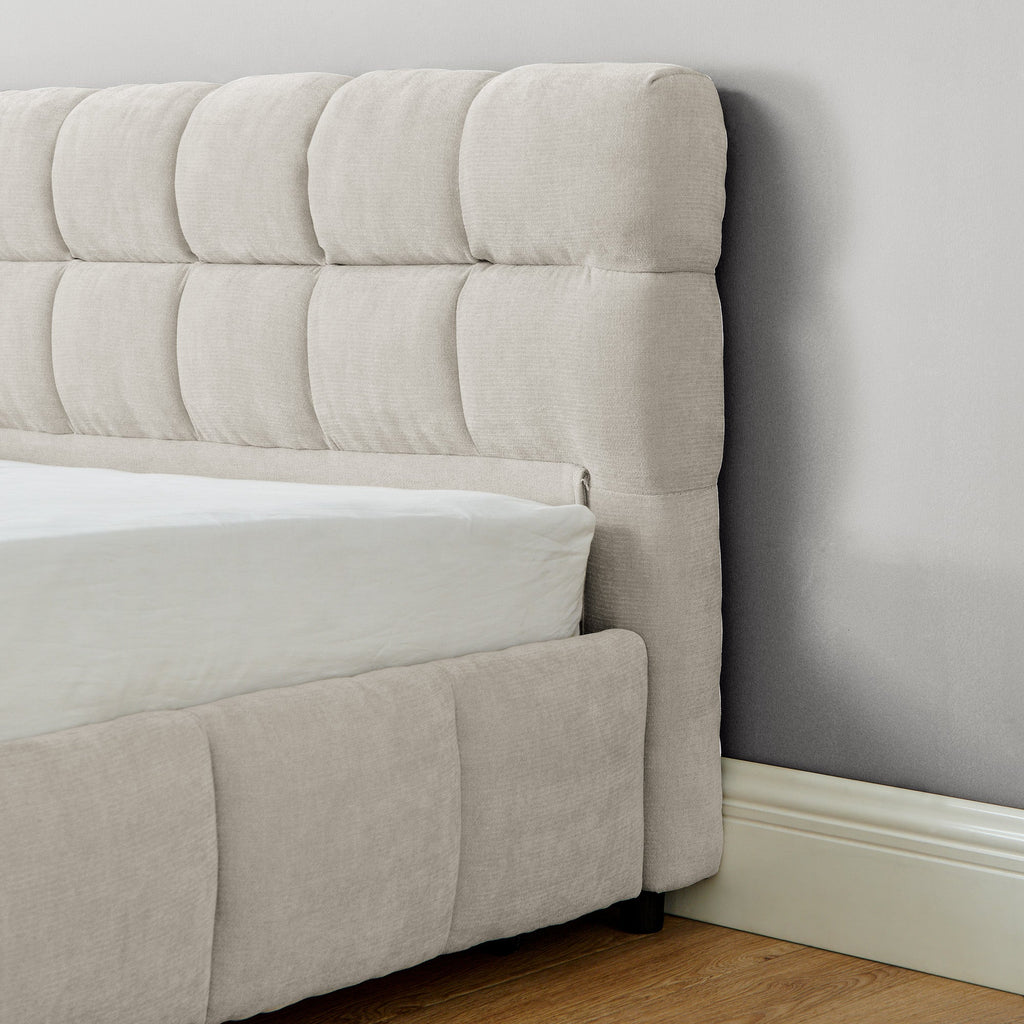 King Size Upholstered Bed with Storage
