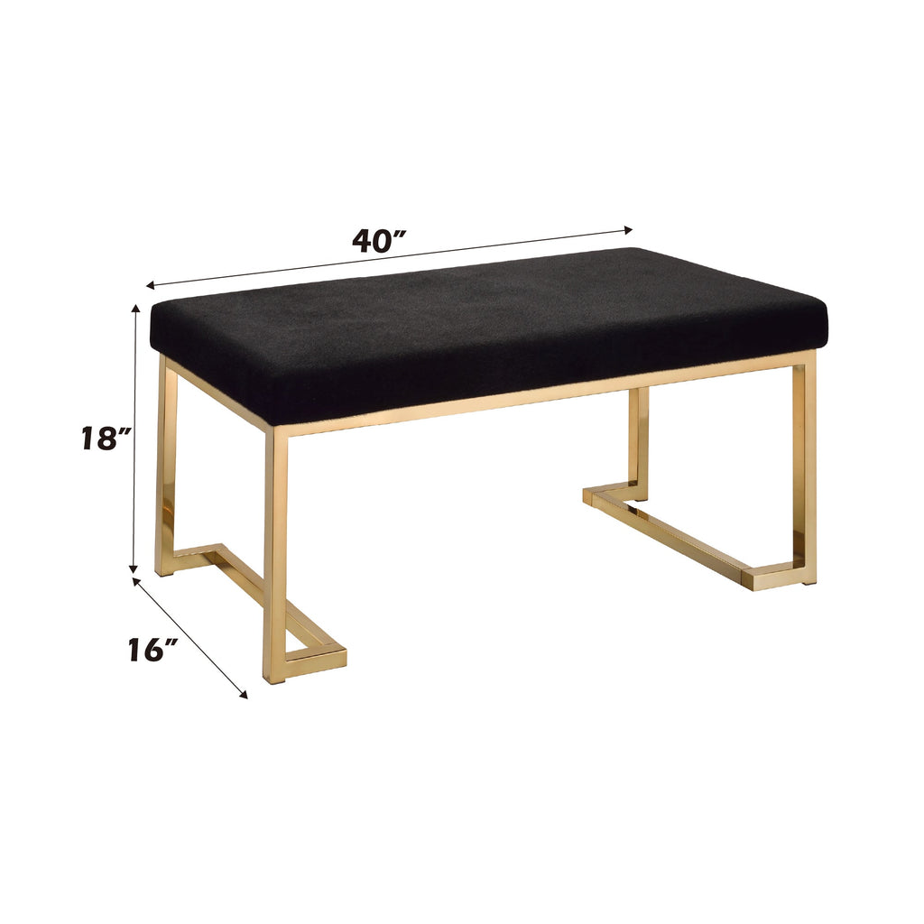Boice Faux Fur Bench