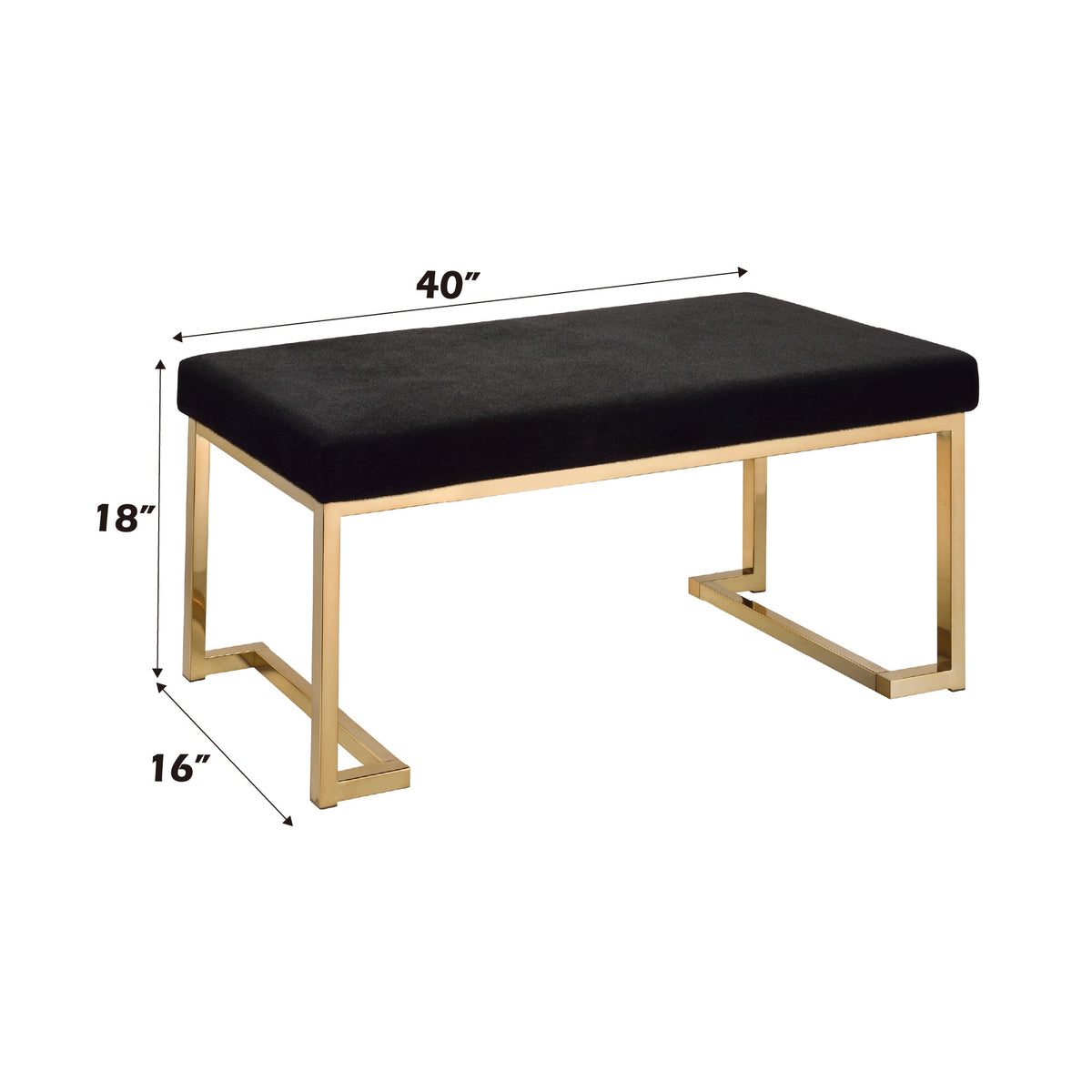 Boice Faux Fur Bench