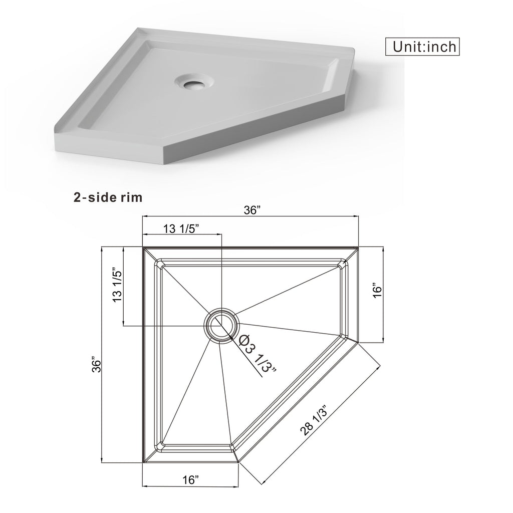 Goodyo Neo-Angle Frameless Shower Door
