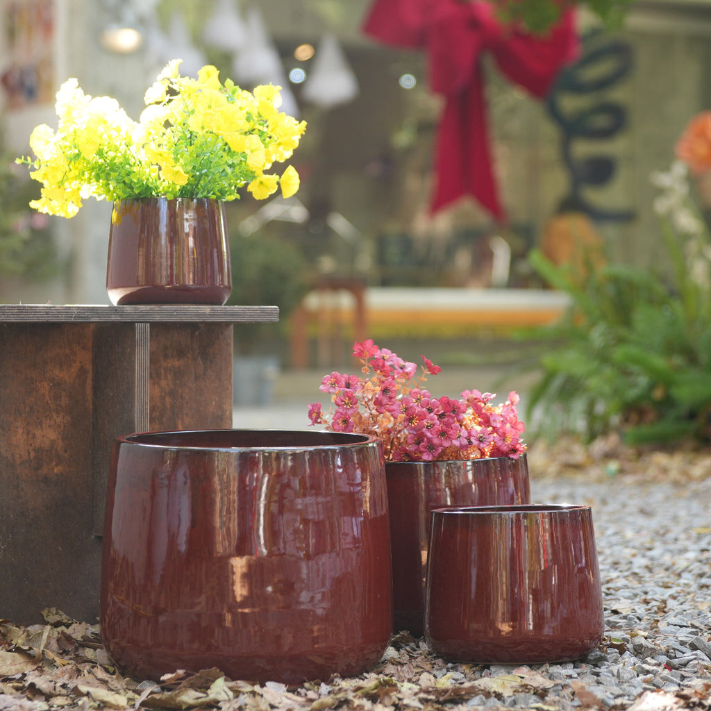 Handmade Ceramic Flower Pot Set of 4