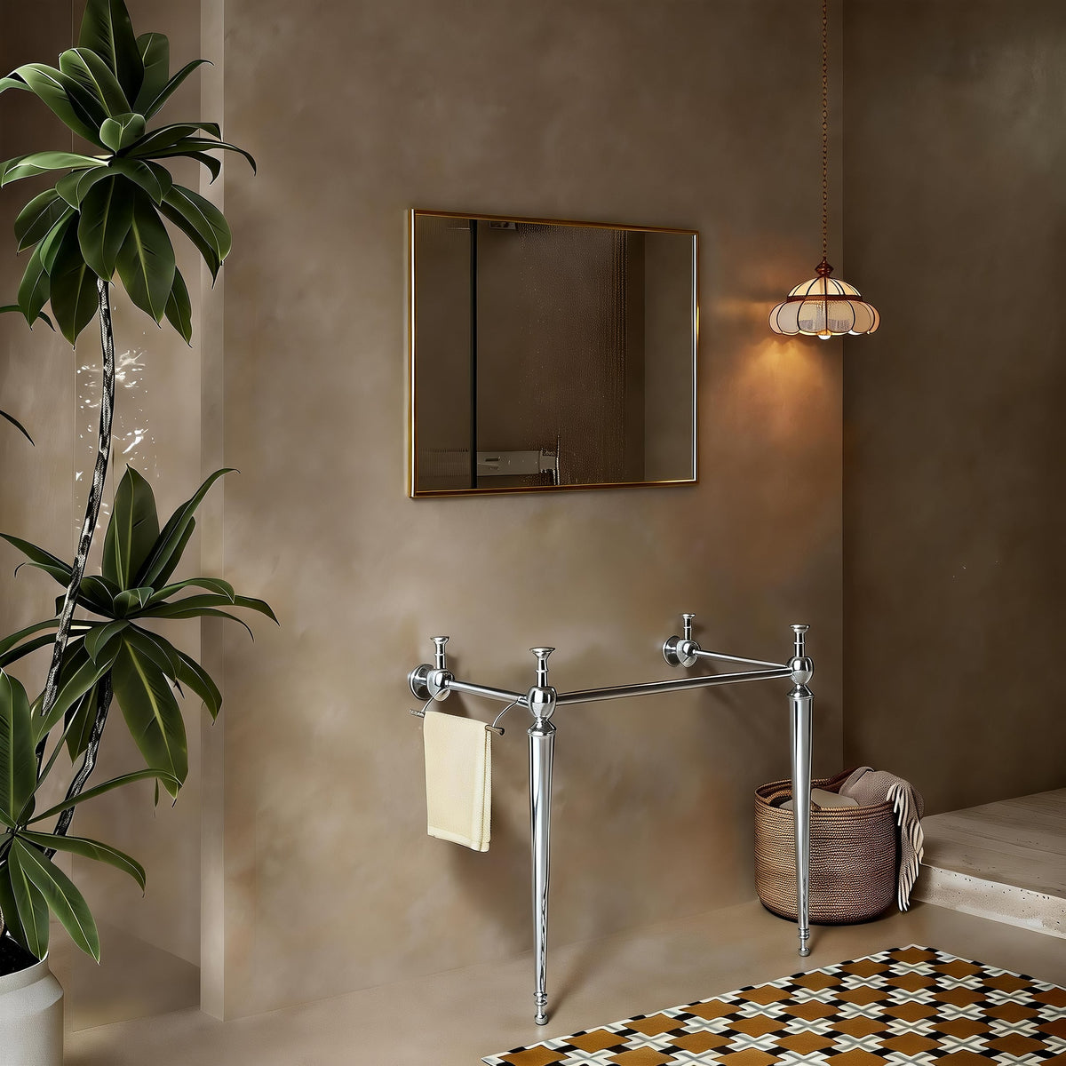 VICI 36" Freestanding Bathroom Console Iron Leg