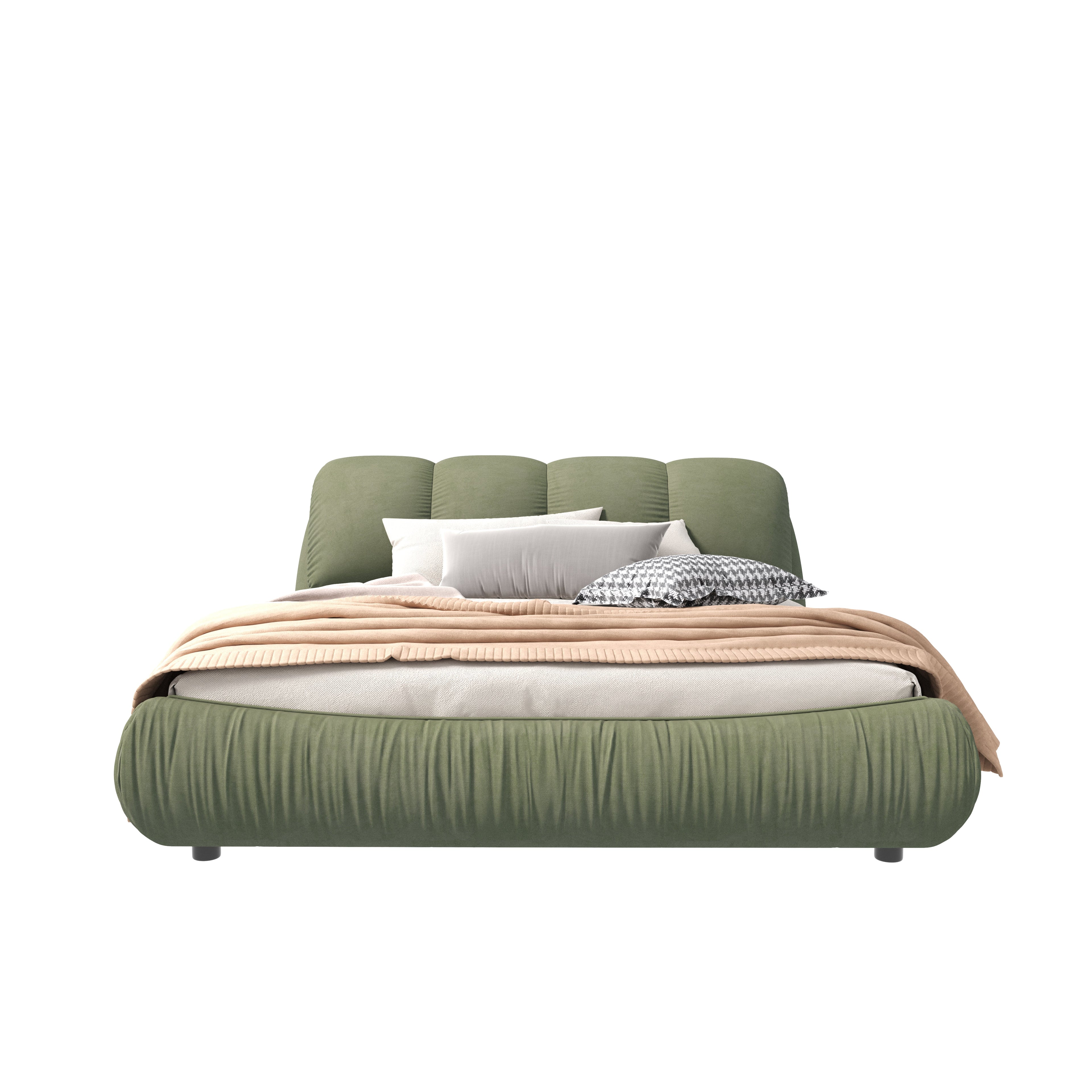 Queen Size Luxury Upholstered Platform Bed