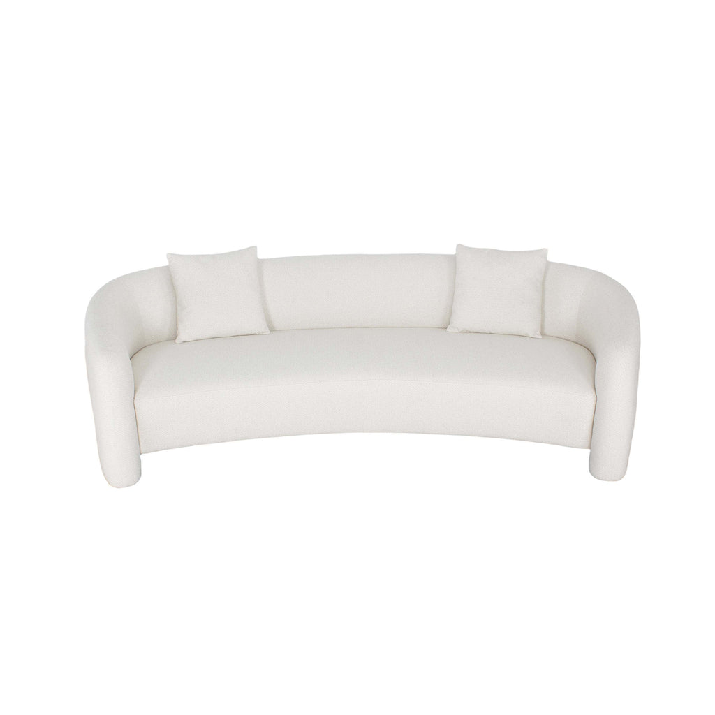 Sylvia 104" Tweed Loveseat in Ivory