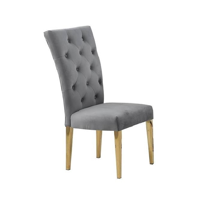 Modern Velvet Upholstered Dining Chair Set of 2