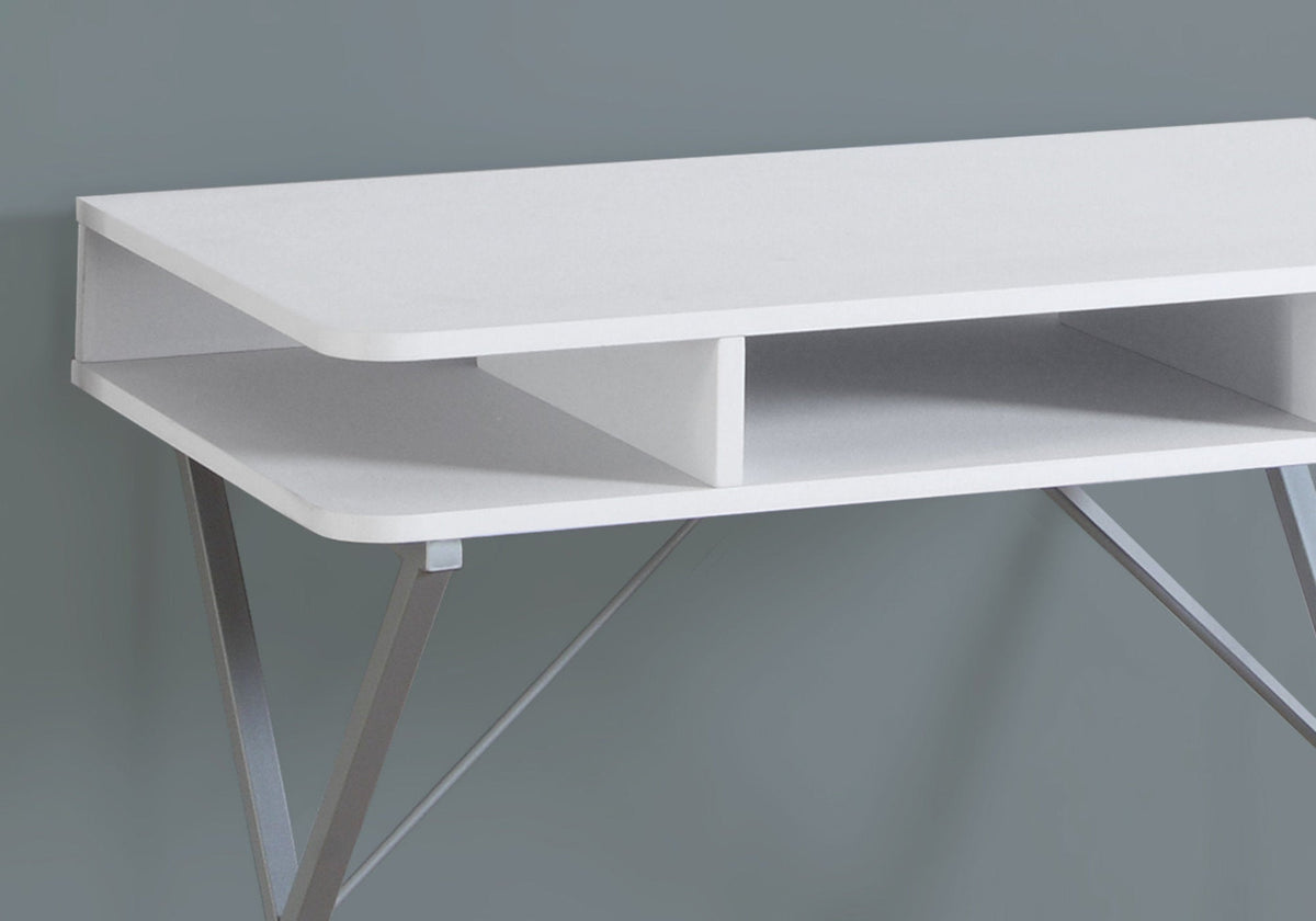 Modern Computer Desk with Storage Shelves