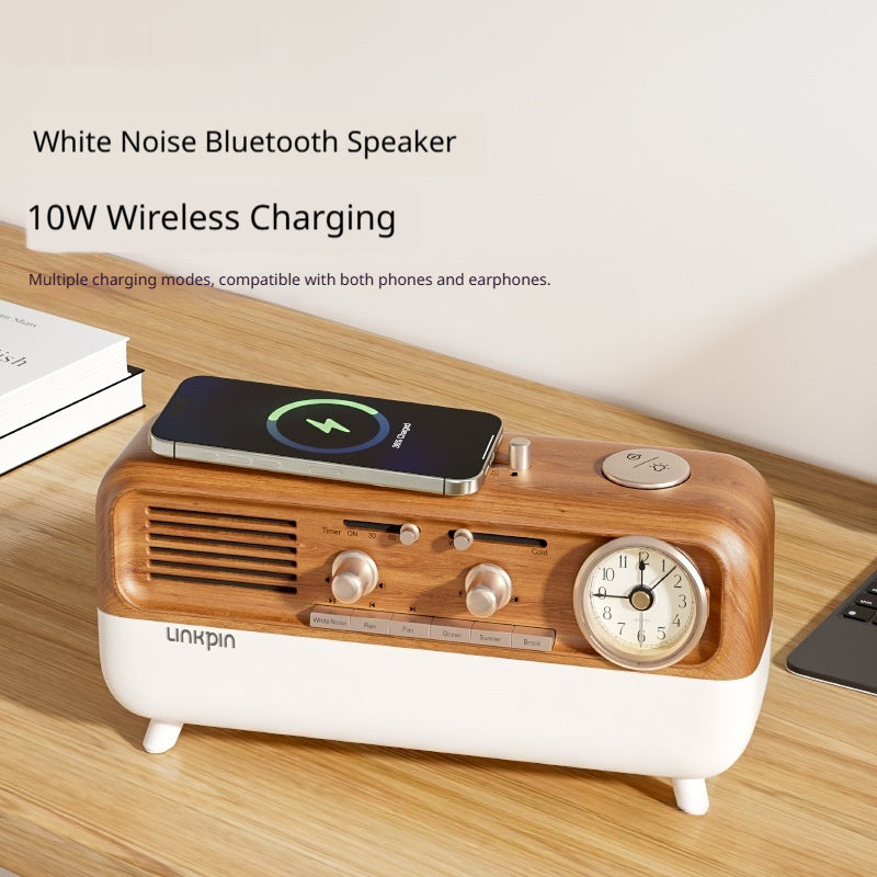 Retro Ambience Light Portable Alarm Clock Speaker