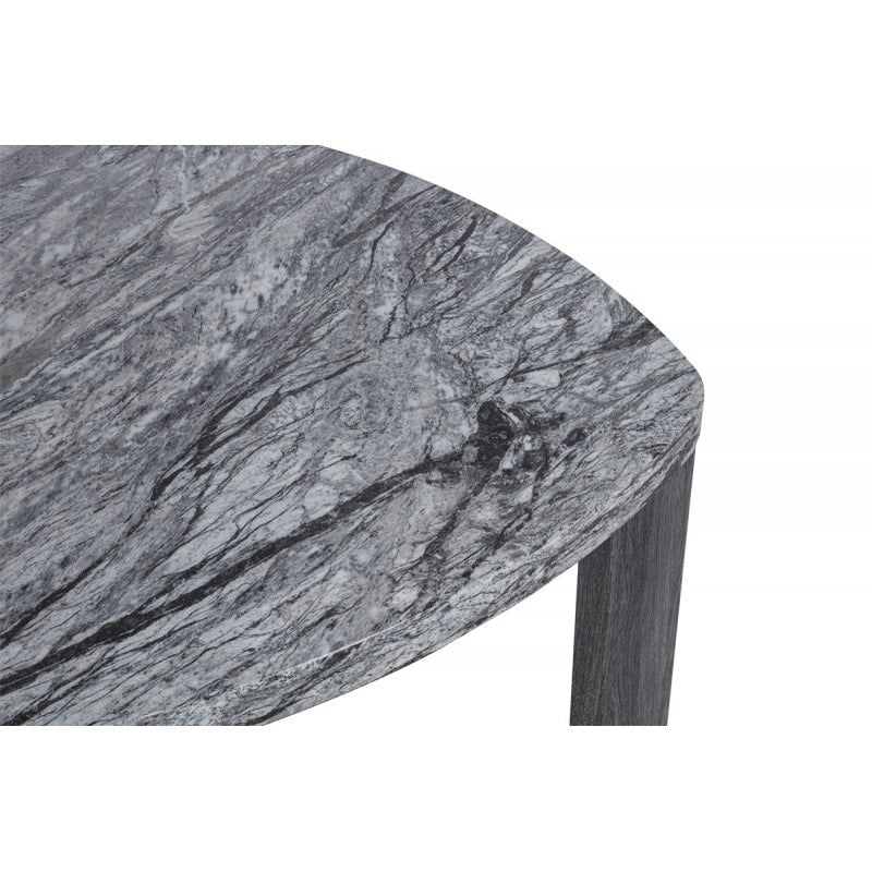 Granite Gray Marble-Look Coffee Table Set
