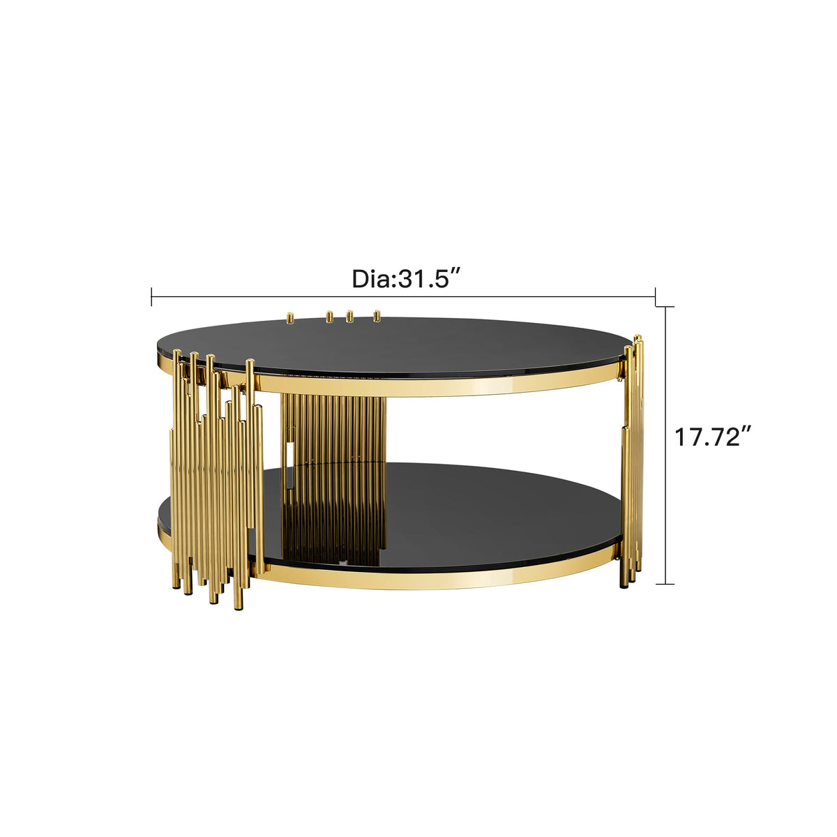 Modern Coffee Table - Double-Layer Tempered