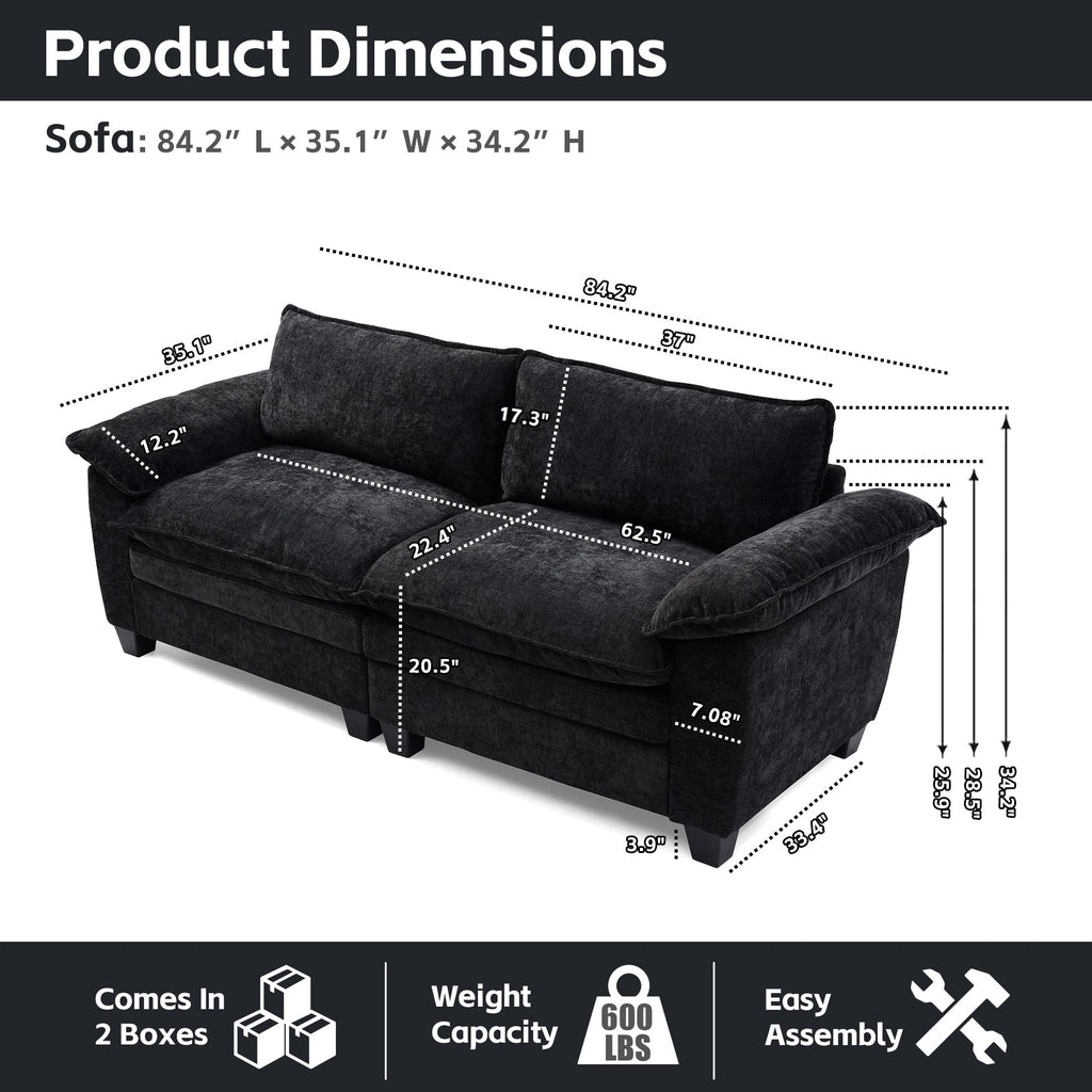 Living Room Furniture Big Loveseat Luxury Couch
