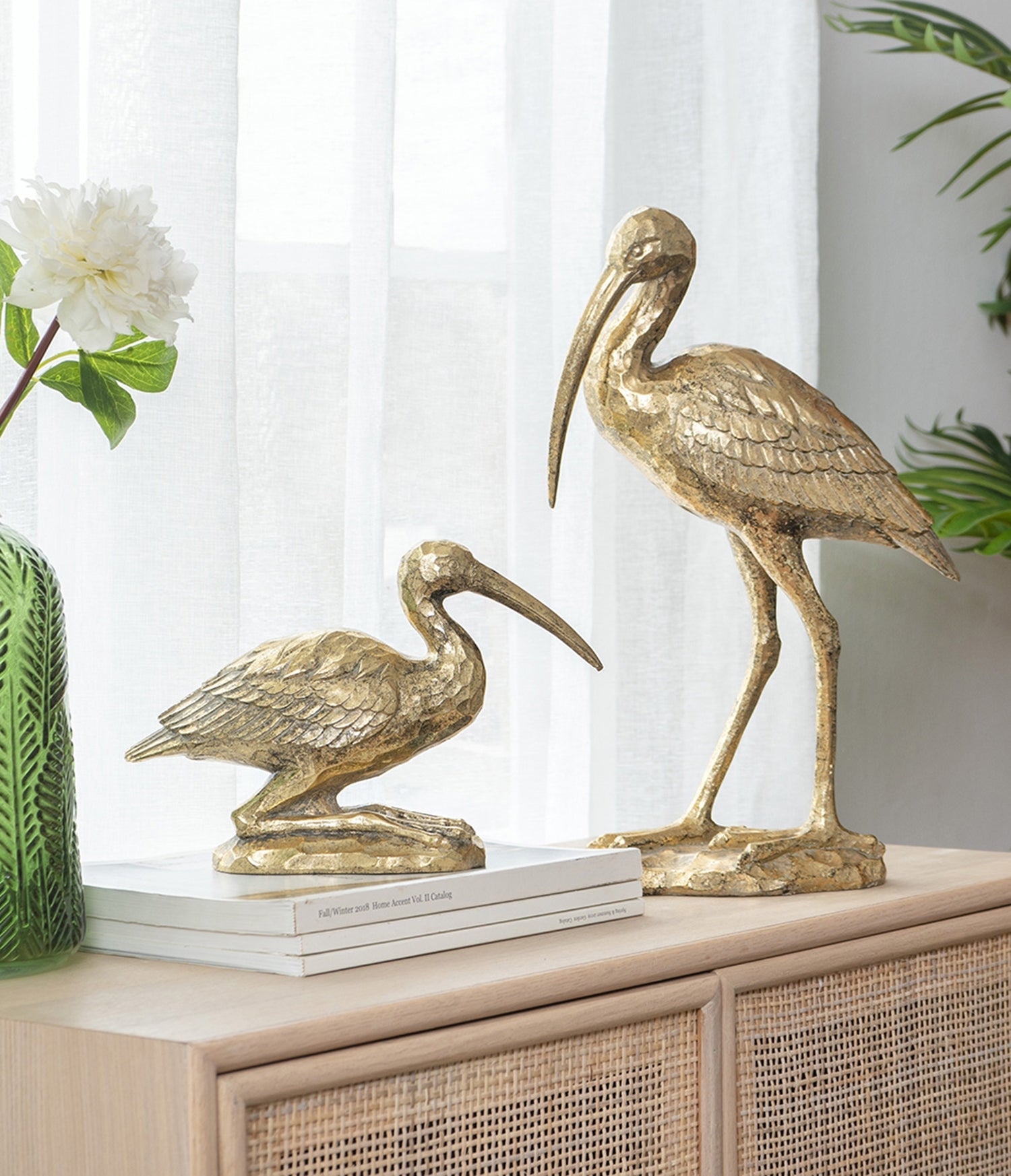 Kneeling Crane Figurine