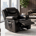 Black Color Air Leather Recliner Chair With Vibration And Heating