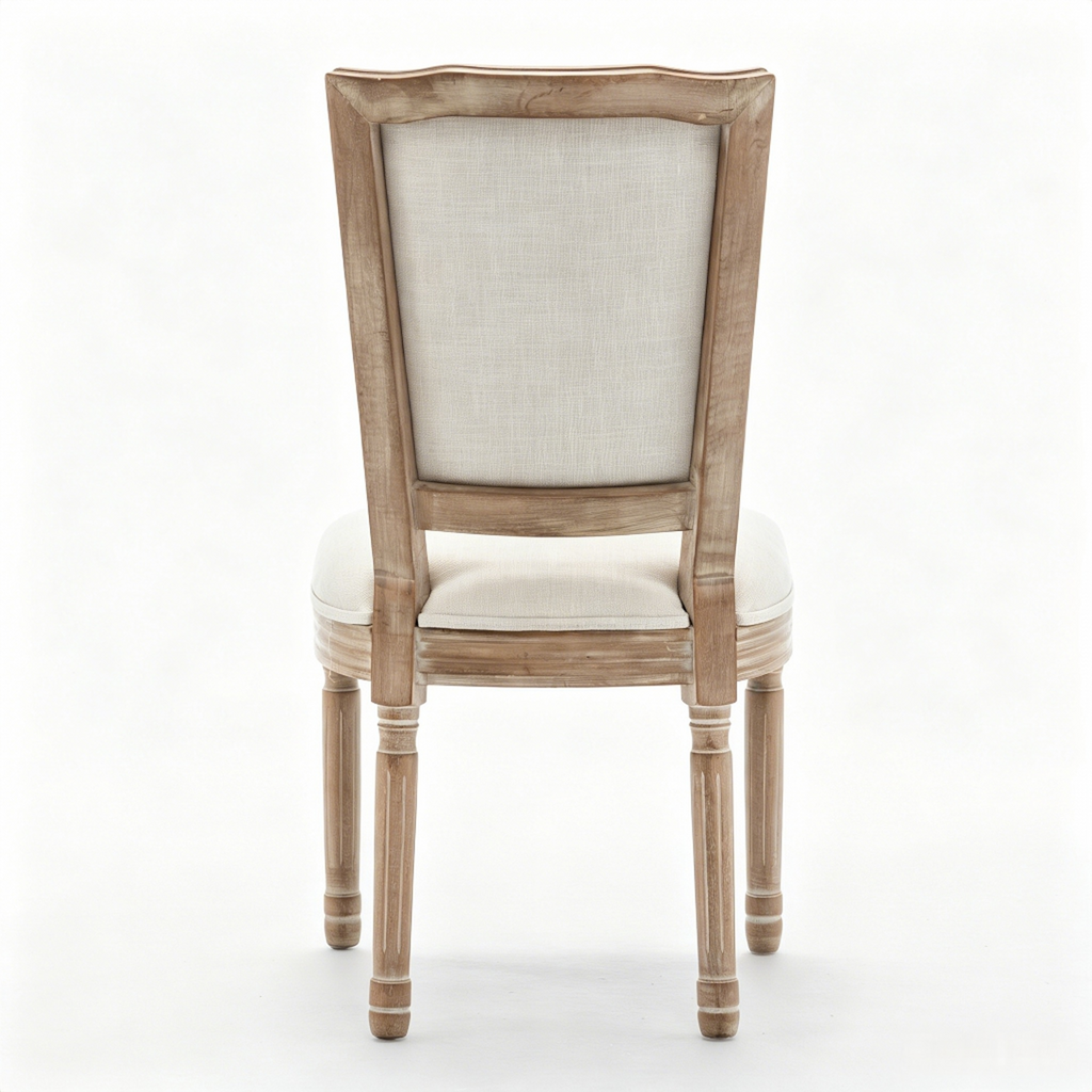 Farmhouse Solid Wood Frame Dining Chairs with Cushioned