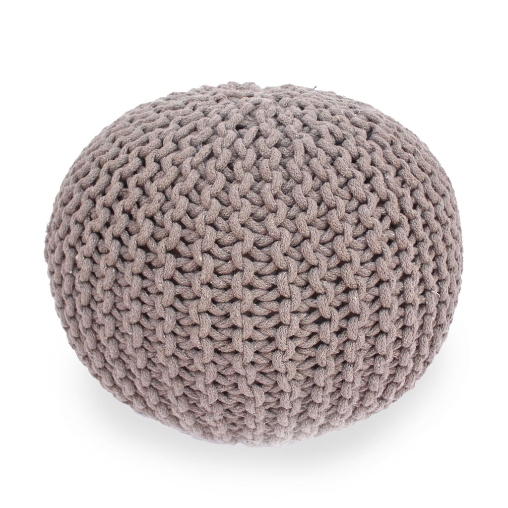 Moro Knitted Cotton 20 x 20 Round Pouf