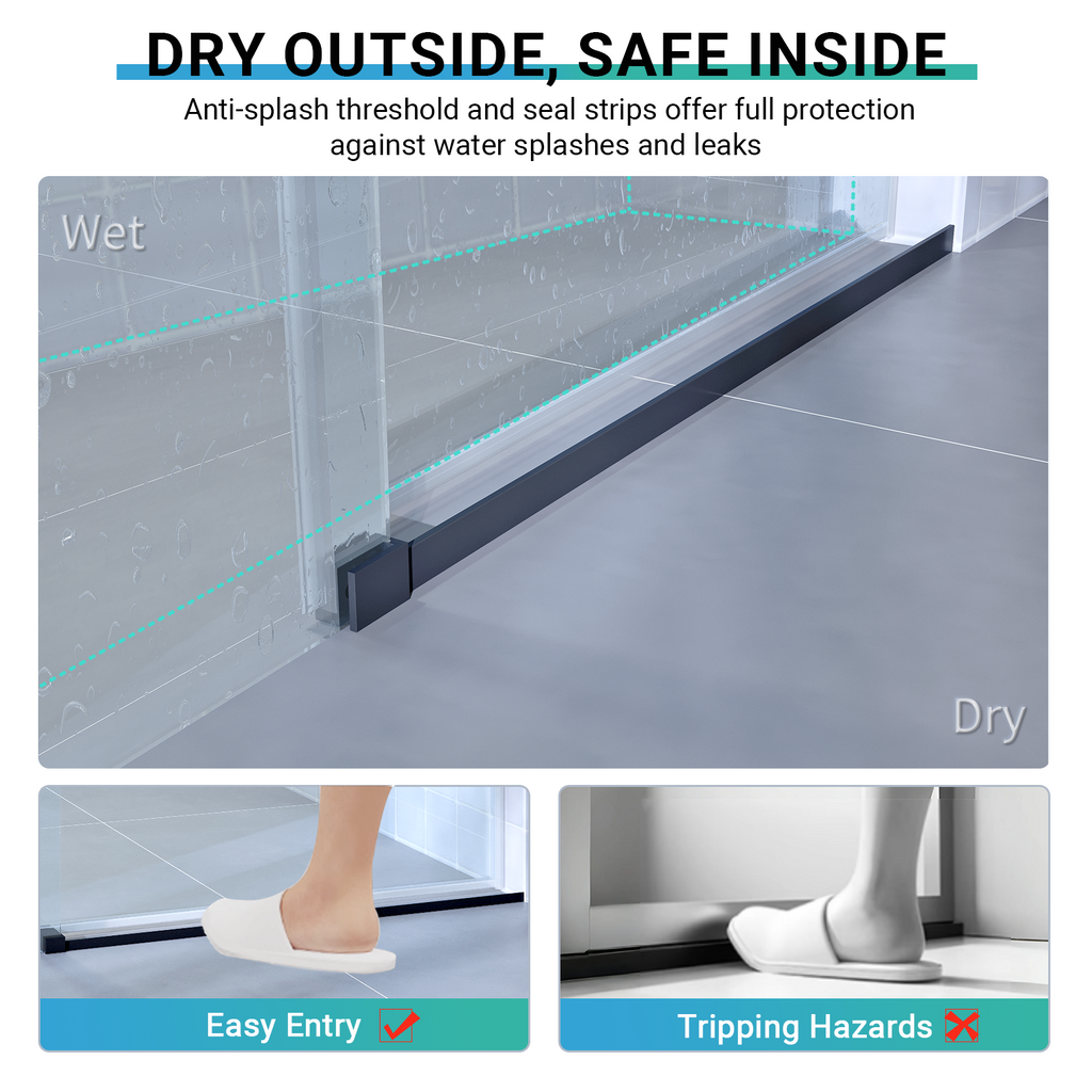 Frameless Single Sliding Shower Door