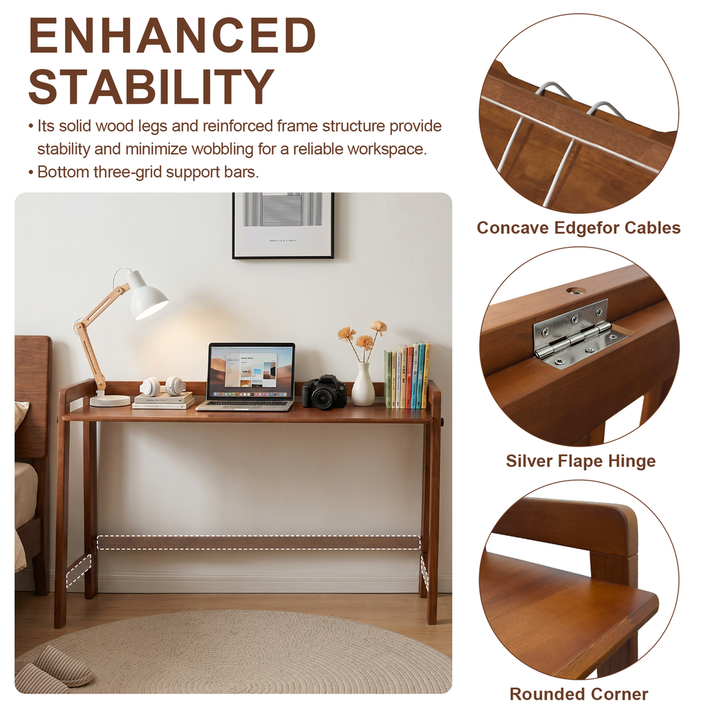 Solid Wood Folding Desk