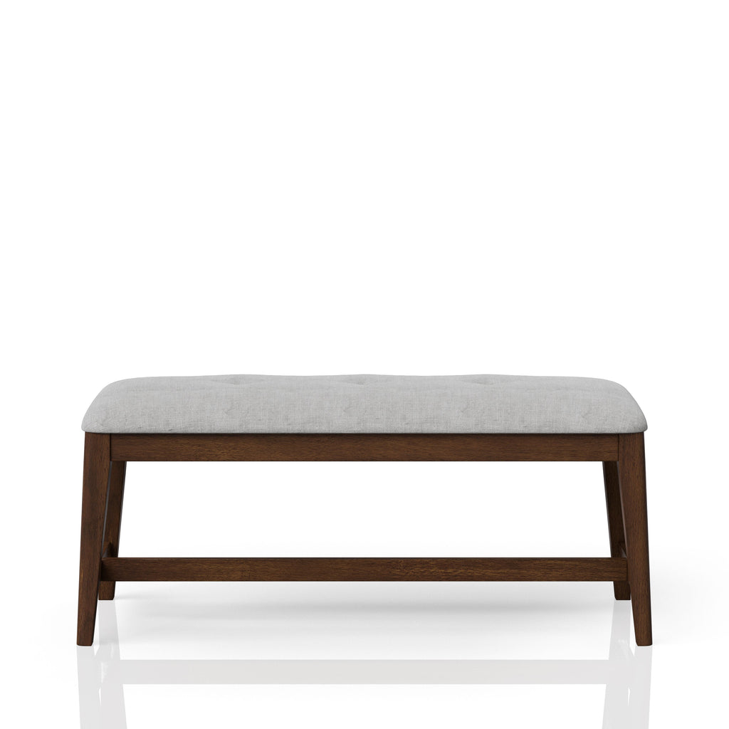 Backless Upholstered Dining Bench Mid-Century Seating