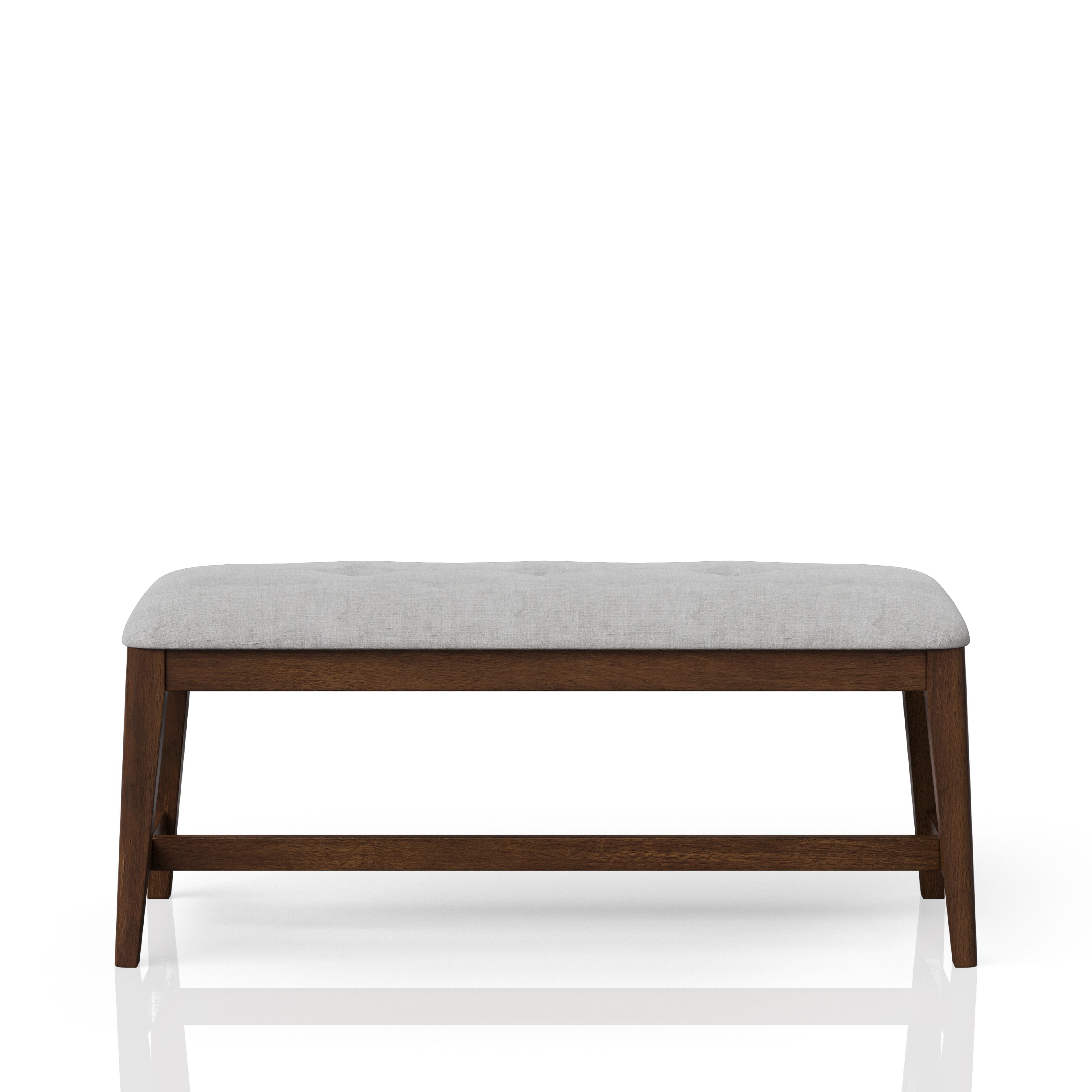 Backless Upholstered Dining Bench Mid-Century Seating