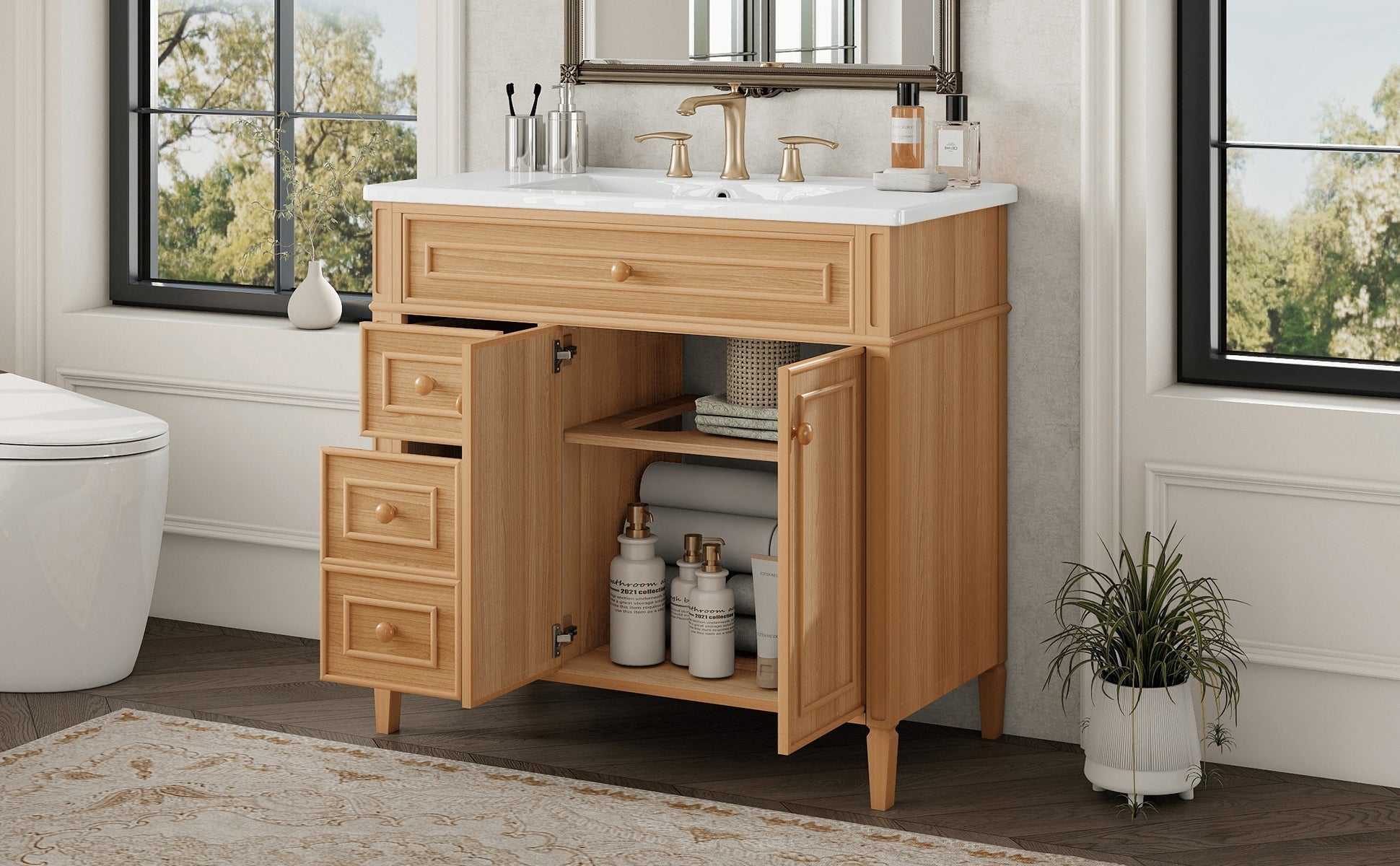 36" Bathroom Vanity with Sink