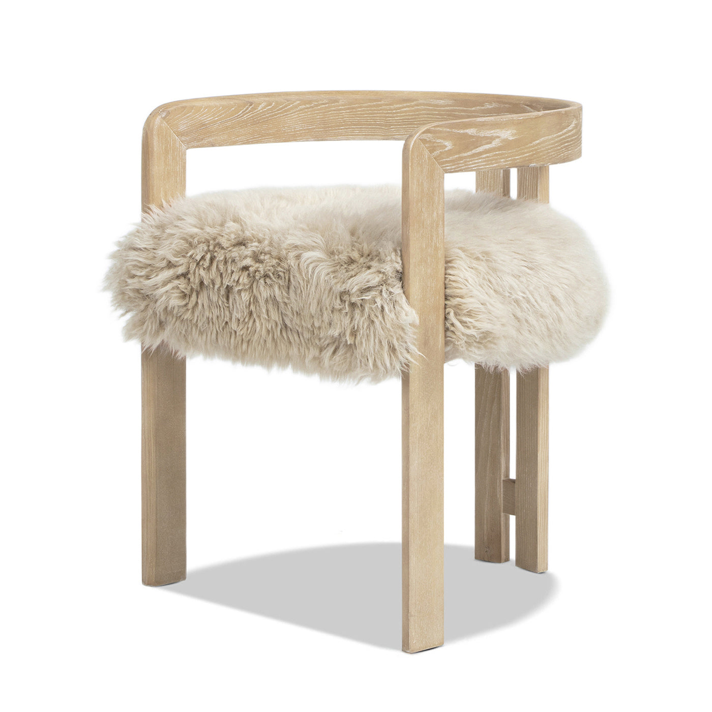 Millwick 21" Low Back Genuine Fur Dining Chair