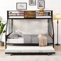 Twin Over Full Metal Bunk Bed with Trundle