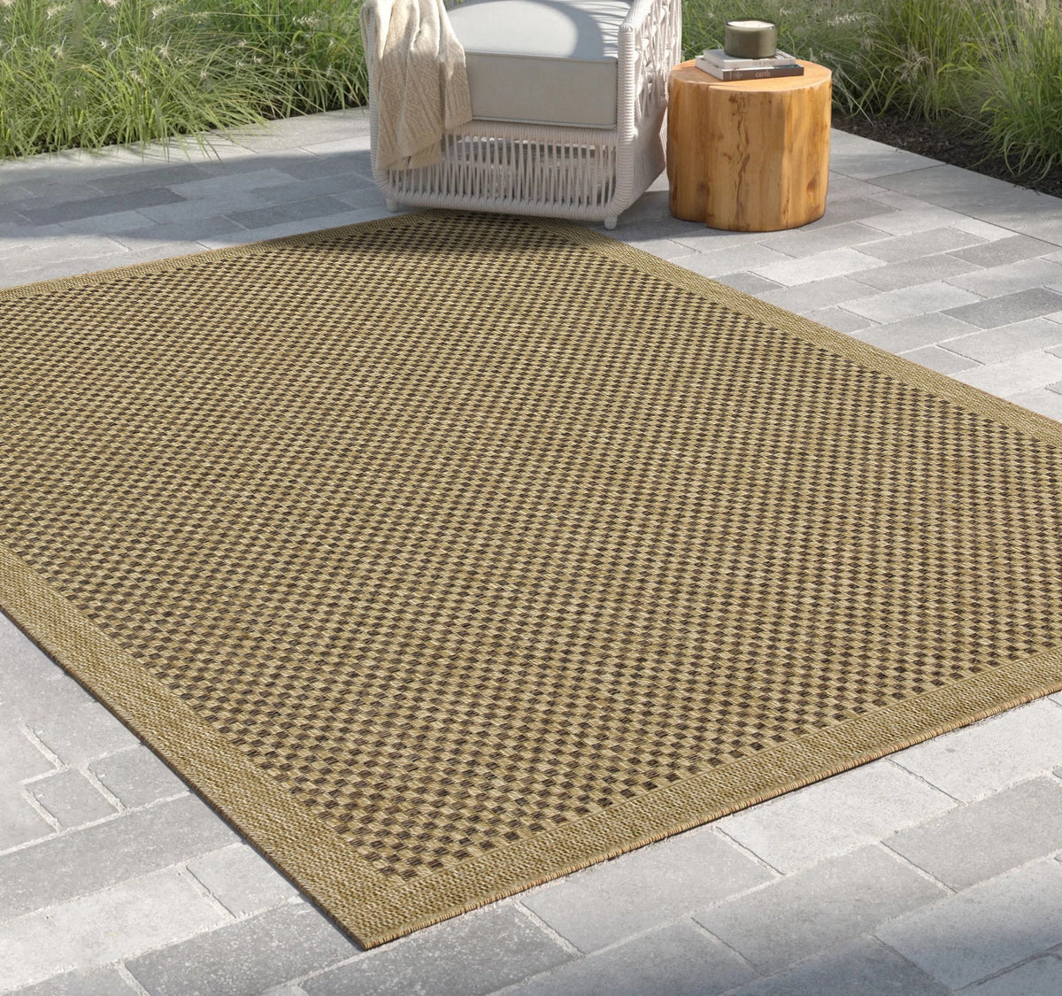 Earth GC_NTL1005 Jute/Mocha Indoor/Outdoor Area Rug