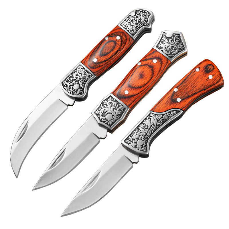 Outdoor Tibetan-Print Stainless Steel Fruit Knife For Home Use