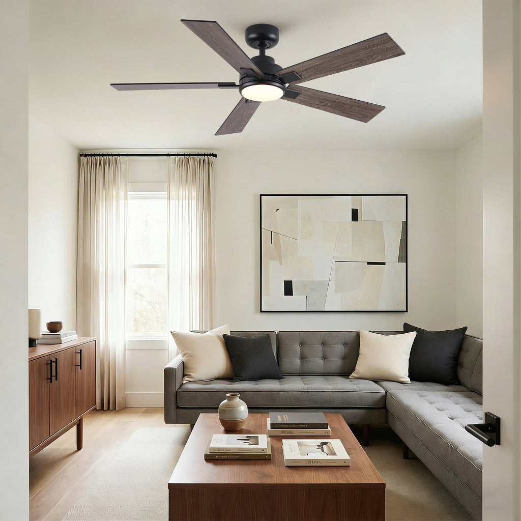 52" Matte Ceiling Fan with Light