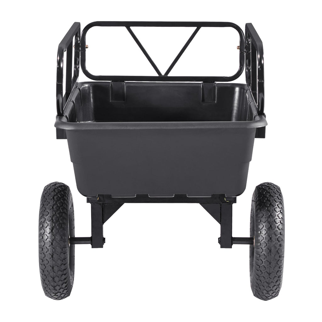Dump Trailer 500 lbs 10 Cu. Ft Tow Behind Plastic Garden ATV Trailer Cart