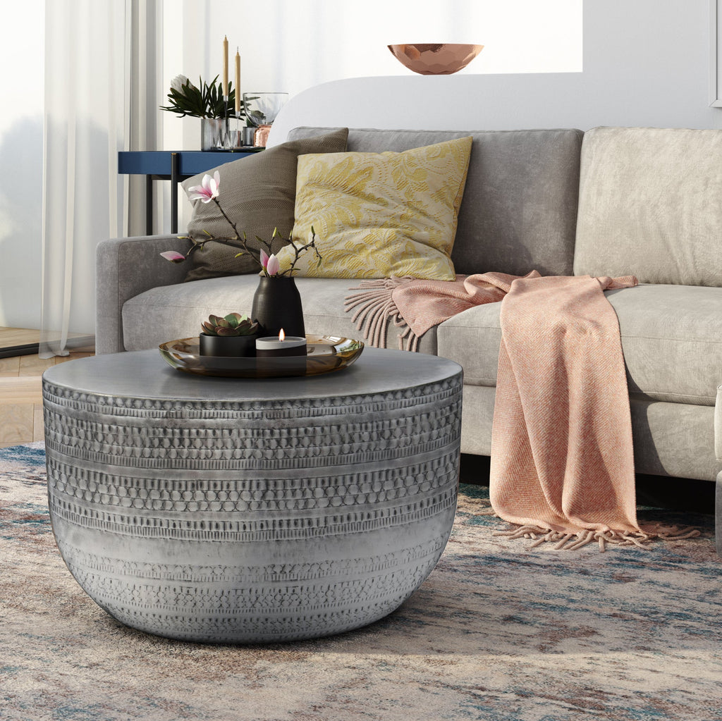 Johnsen Metal Coffee Table in Antique