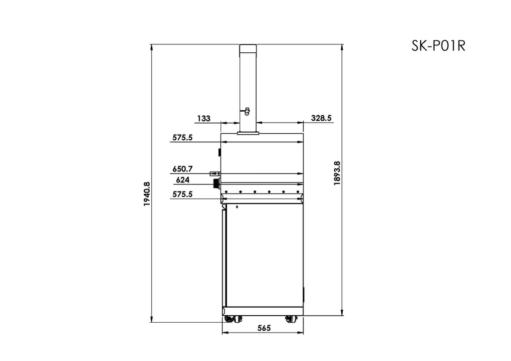 Black Gas Grill Four Burners - Stainless Steel Outdoor Kitchen
