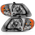 ANZO 2001-2007 Chrysler Town And Country Crystal Headlight Chrome Amber 111424