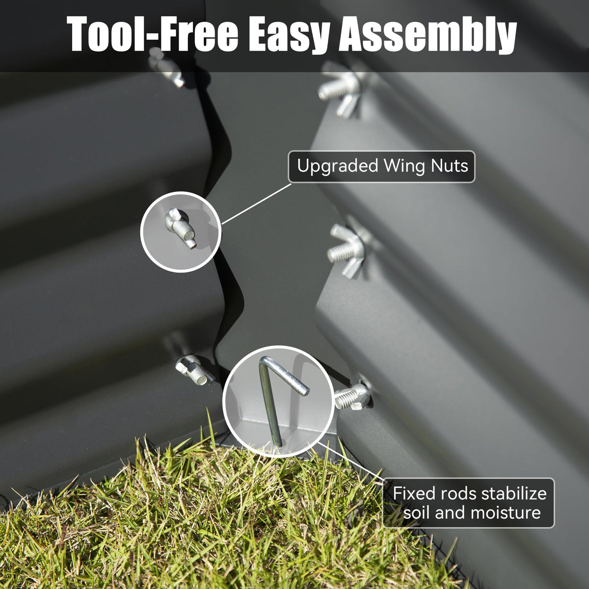 6x3x1ft Galvanized Raised Garden Bed