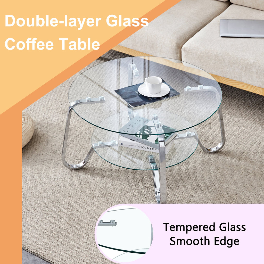 Retro Minimalist Style Metal Frame Coffee Table