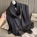 Korean-style Springautumn New Solid-color Summer Sun-protection Beach Scarf Womens Silk Scarf