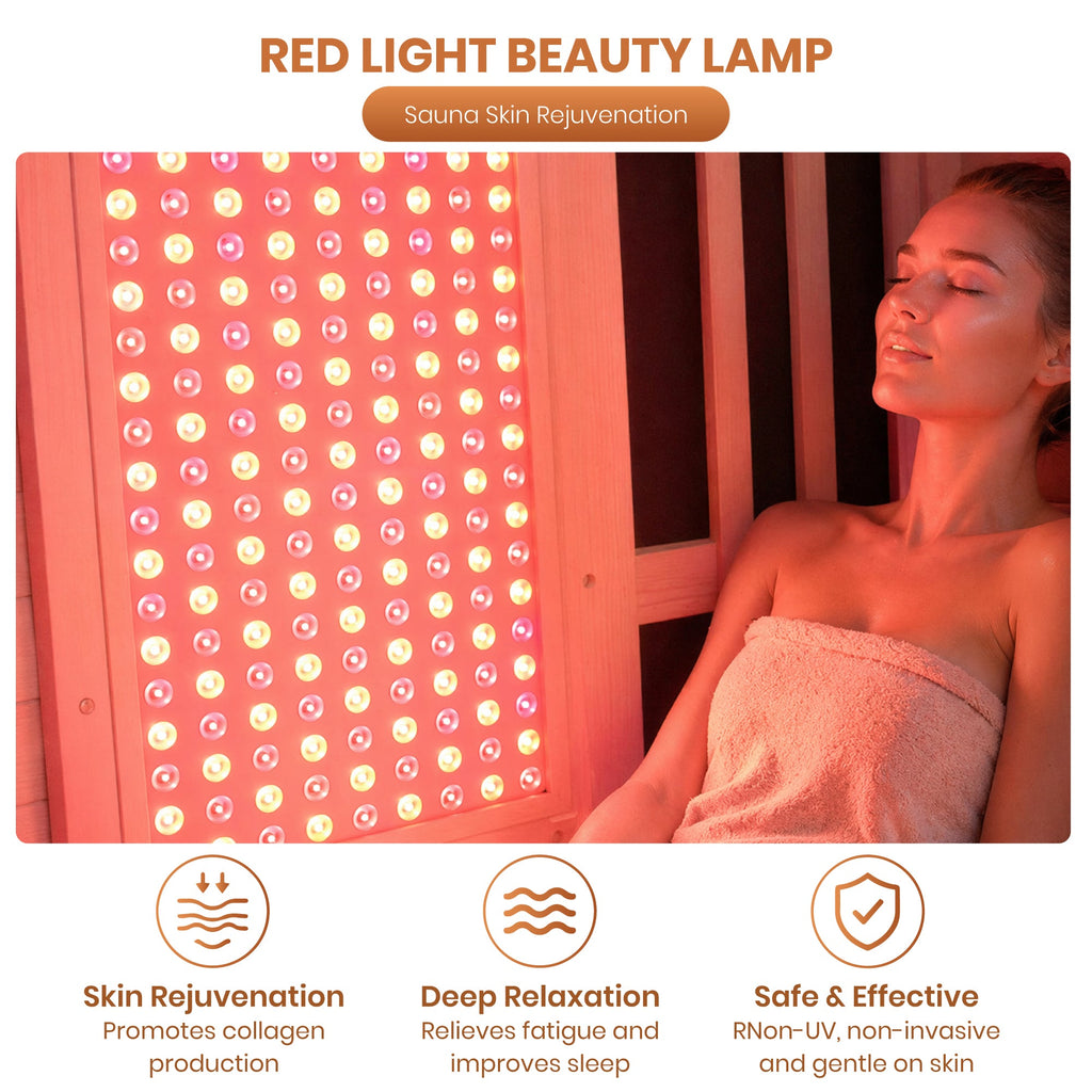 2000W Canadian Hemlock Double Outdoor Far Infrared Sauna Room