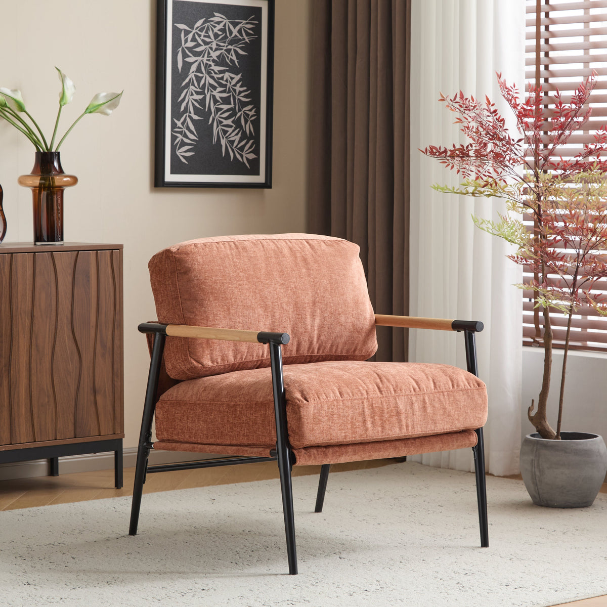 27.56" Modern Accent Chair with Plush Cushions