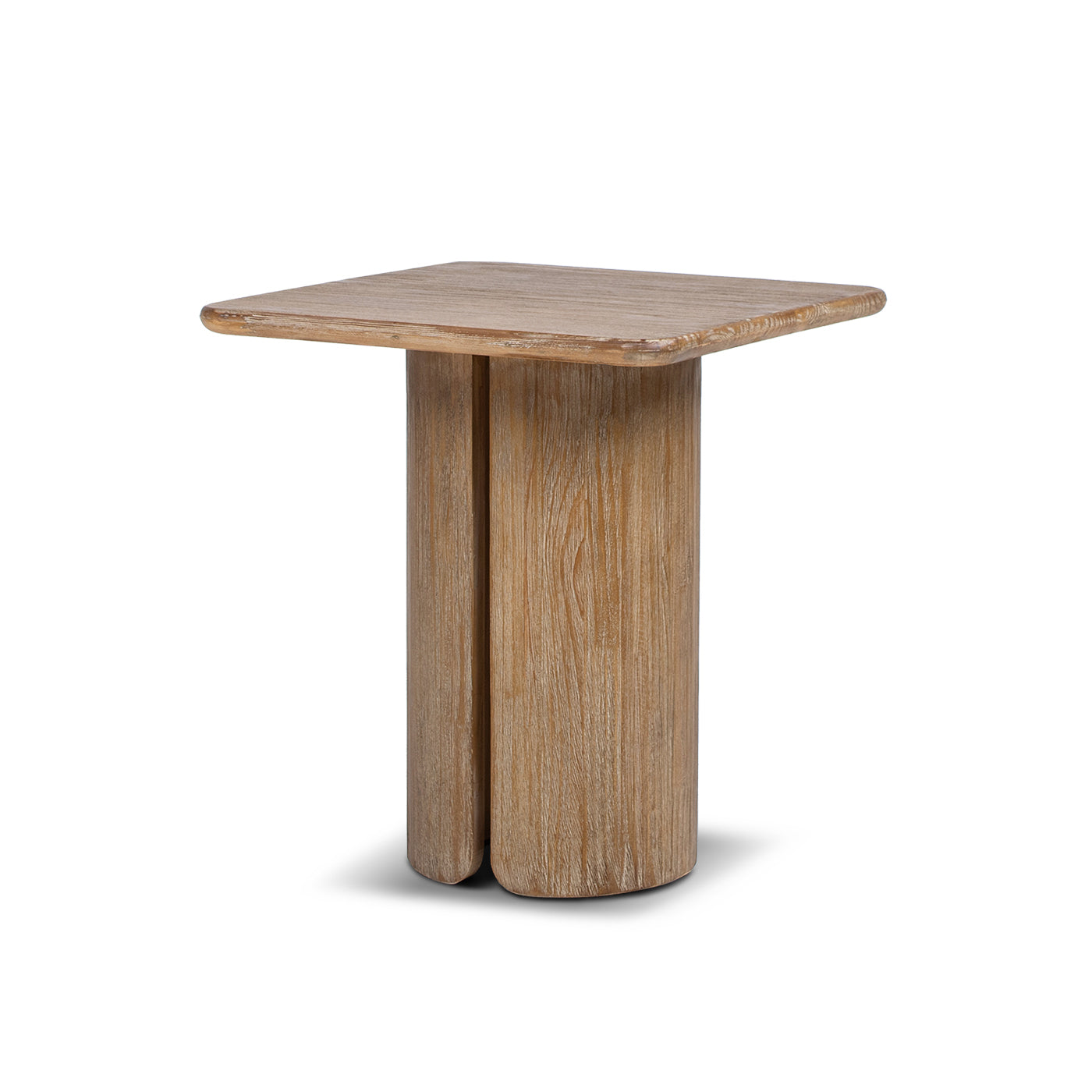 Sonoma 22" Square Pedestal Side Table - Rustic Greige