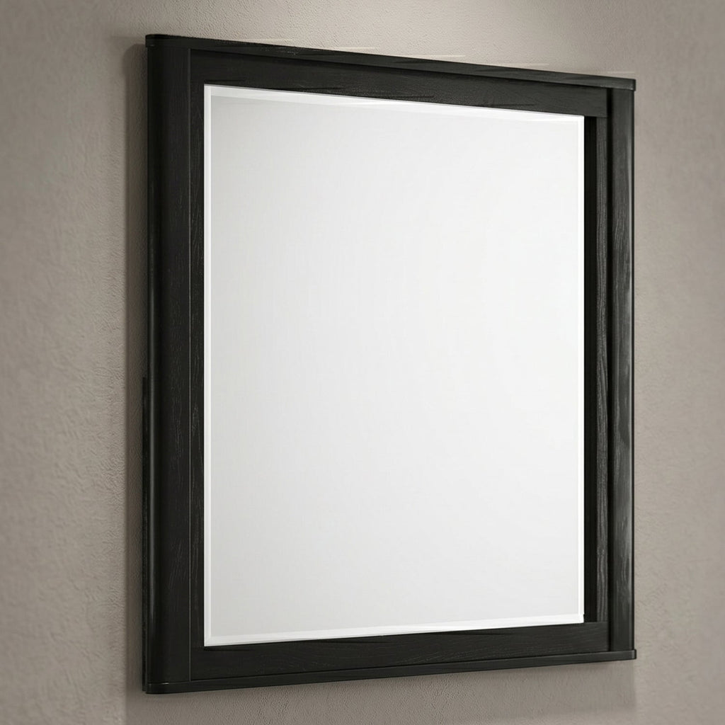 Opel Modern Beveled Bedroom Mirror with Deep Frame Profile