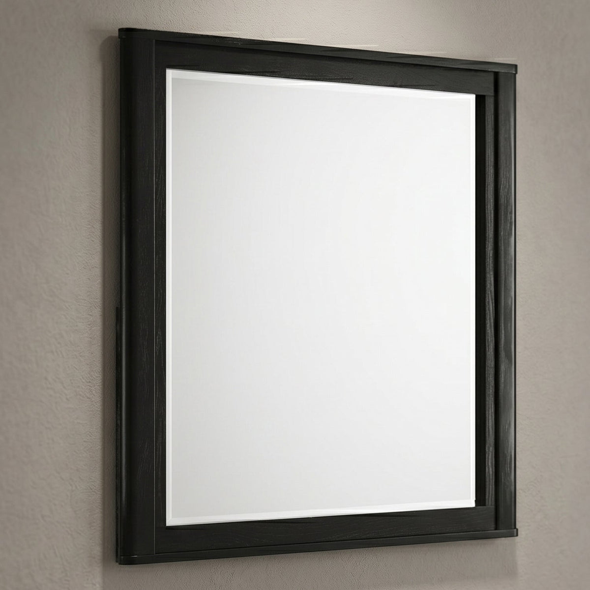 Opel Modern Beveled Bedroom Mirror with Deep Frame Profile