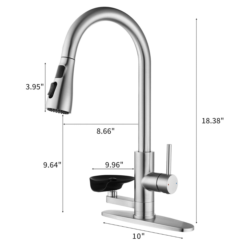 3-in-1 Kitchen Faucet with LED Temperature Display