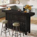 63" Modern Black Home Bar Unit