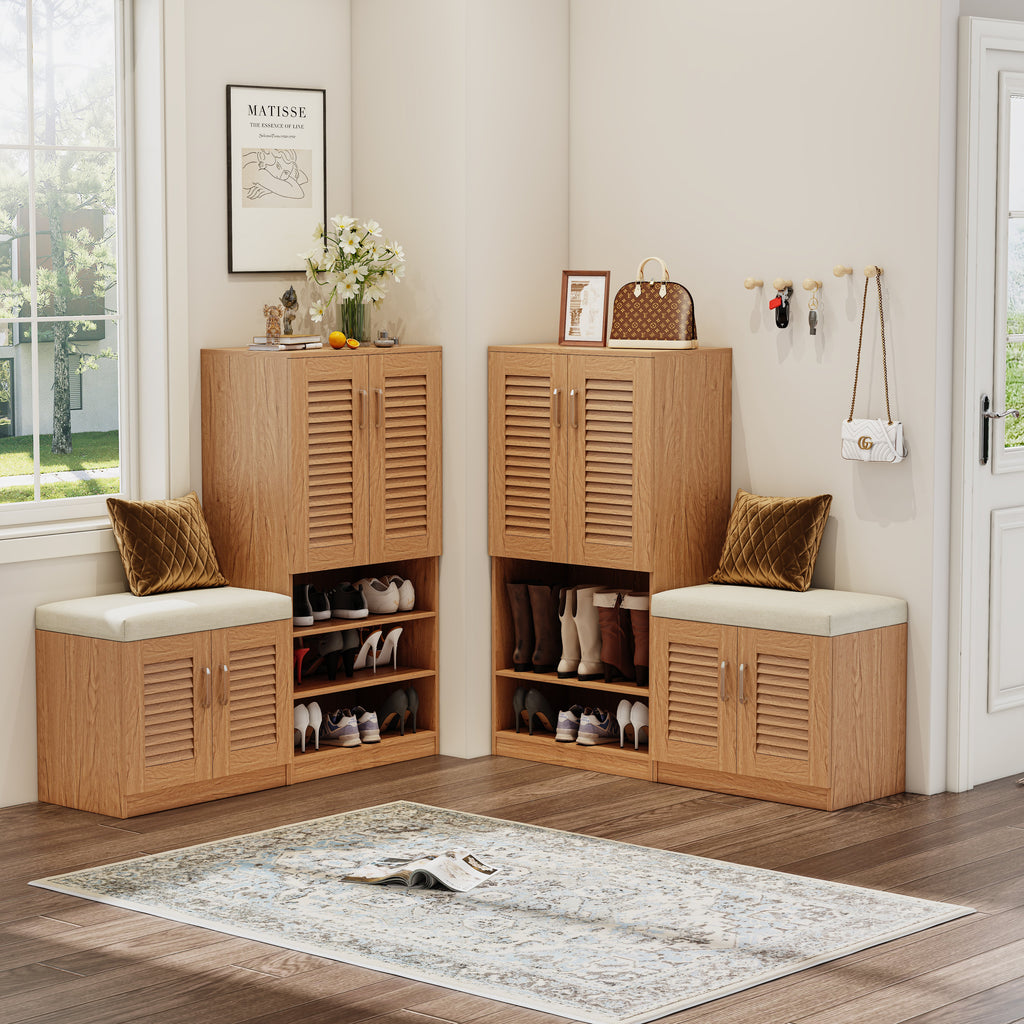 Multi Functional Shoe Storage Cabinet with Bench
