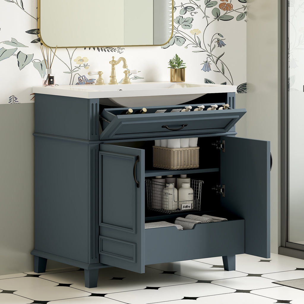 30'' Bathroom Vanity with Ceramic Sink