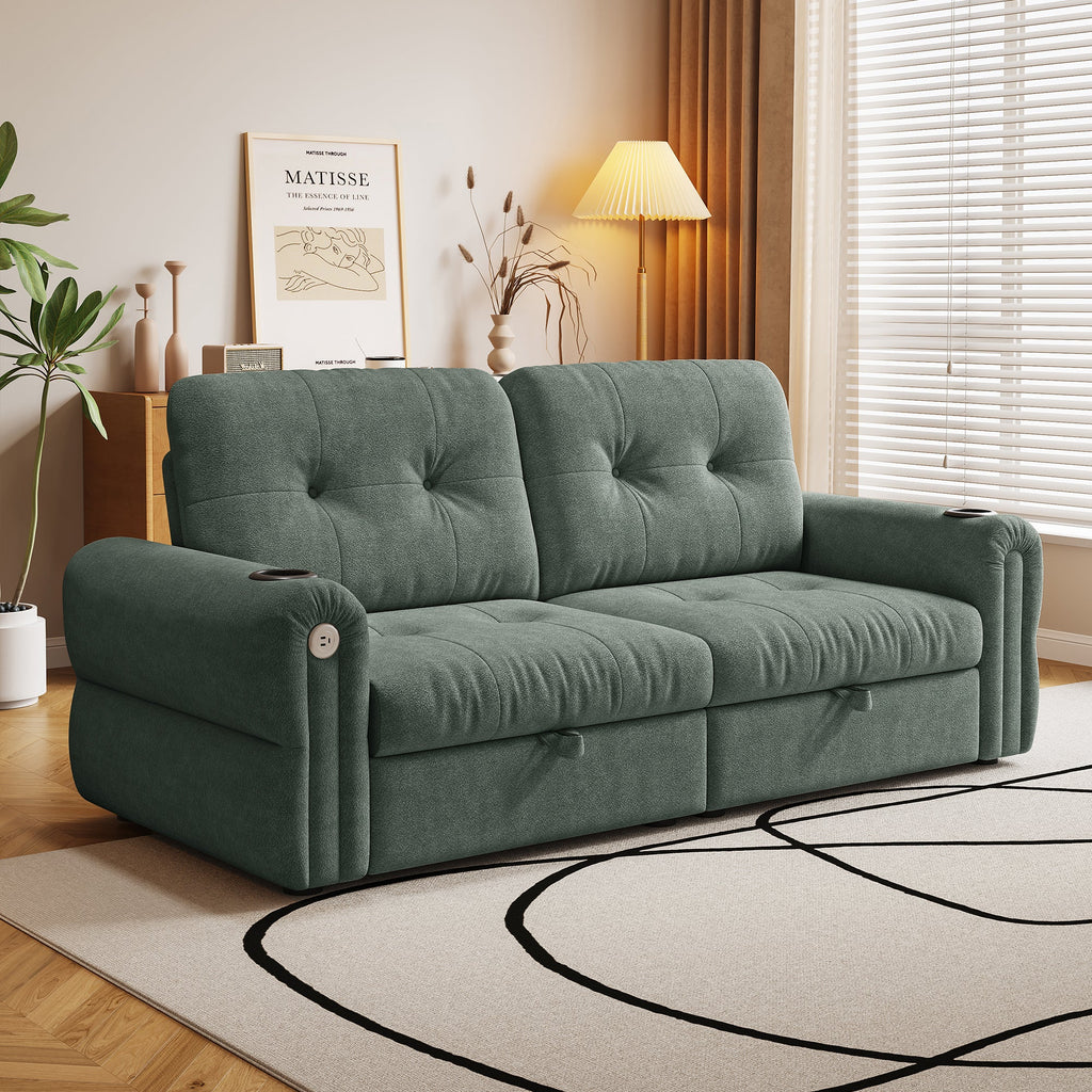 77-Inch Multi-Functional Convertible Sofa Bed