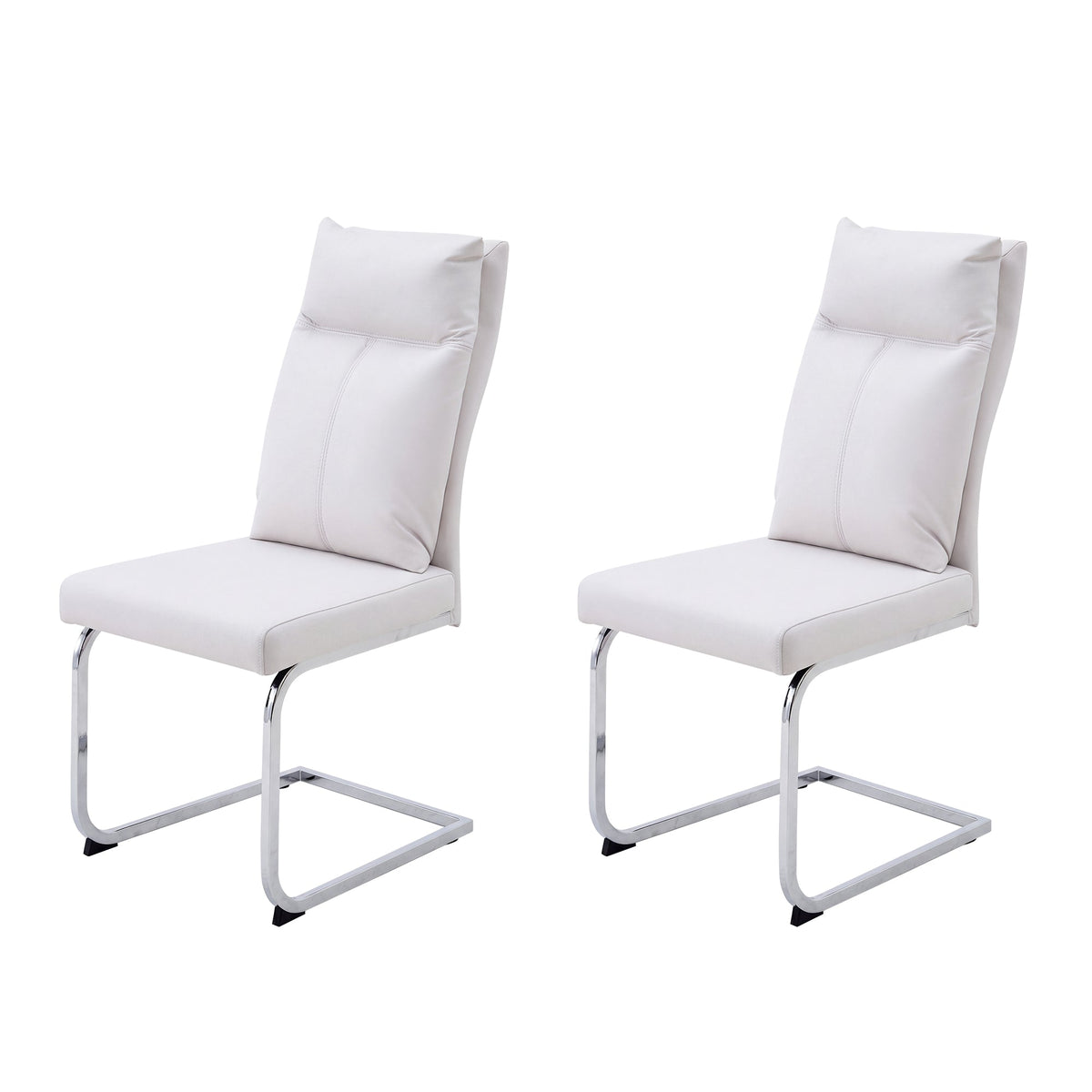 Modern Leather Imitation Dining Chair Set (2 Pieces)