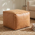 Brody Distressed Square Pouf