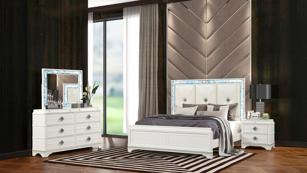 Laguna Modern Style King Upholstered Bed
