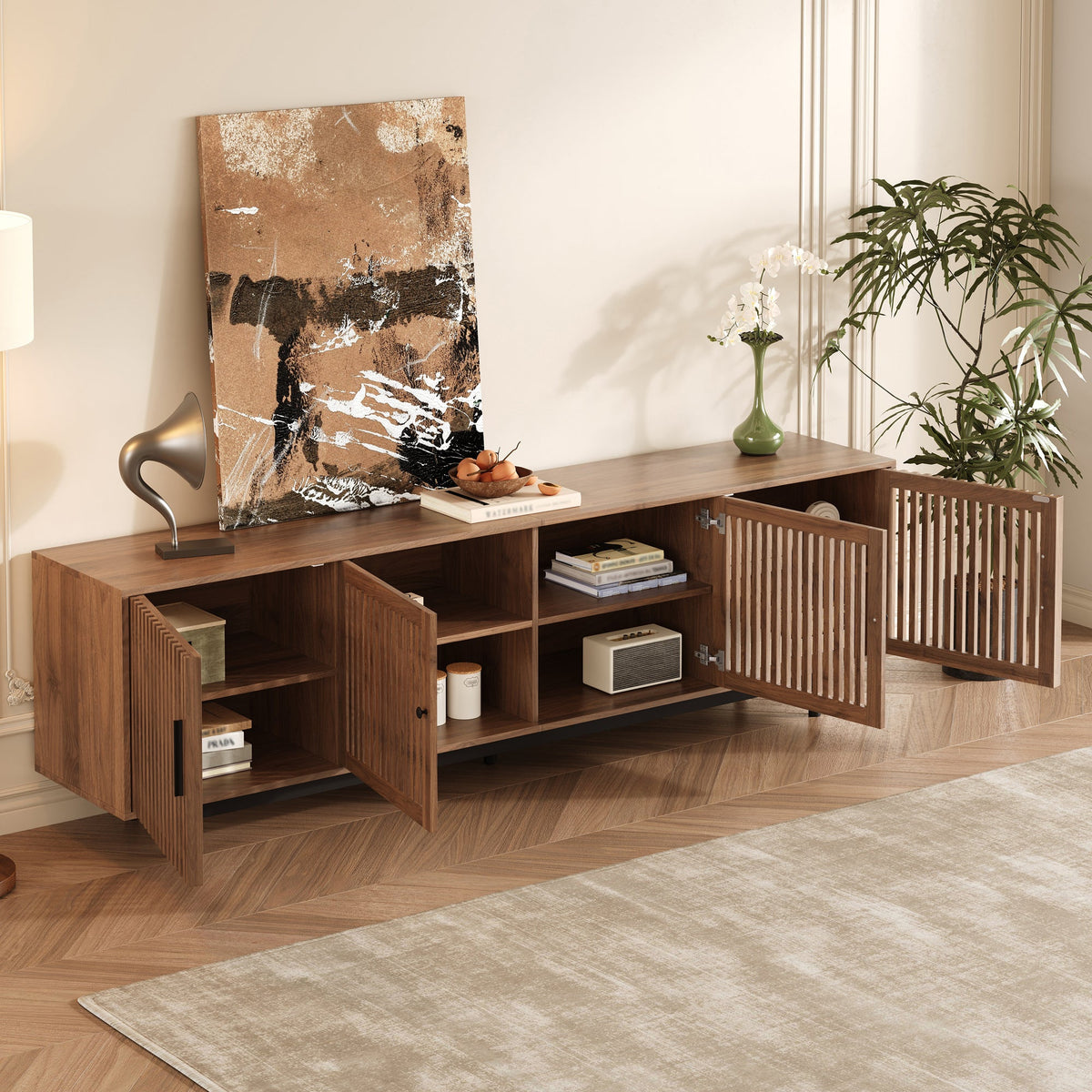 78 Inch Modern TV Stand for TVs Up to 85"