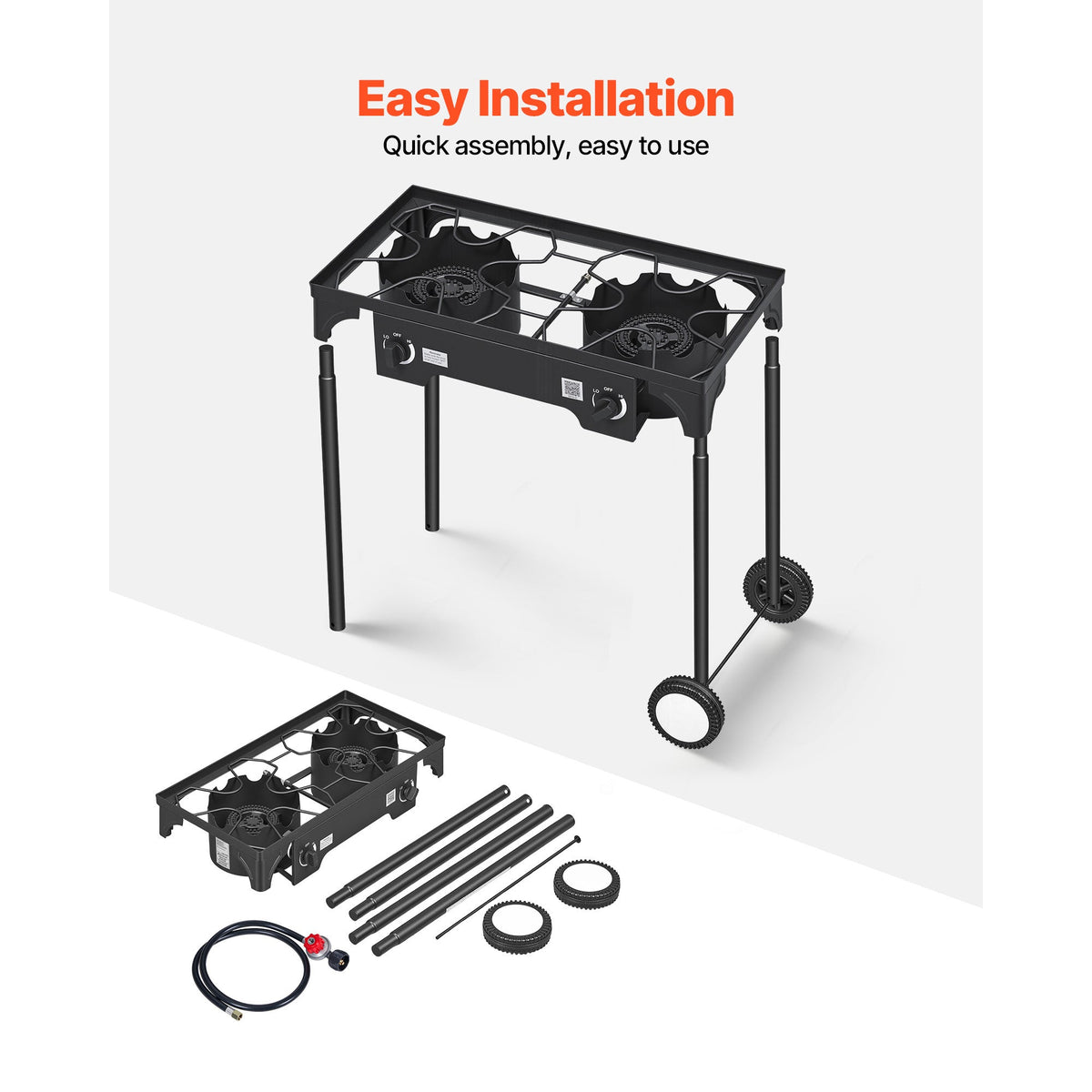 2 Burner Outdoor Propane Gas Stove
